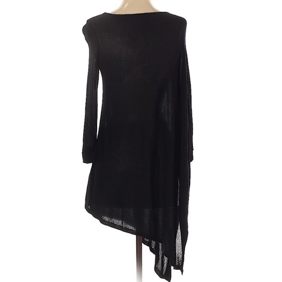 EXPRESS XS Black Asymmetrical pull over sweater women’s top - Picture 2 of 5